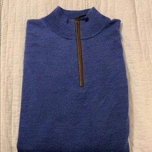MERINO WOOL ZIPNECK SWEATER